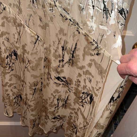 Vintage Joseph Ribkoff abstract 80s flair bottom low back sleeveless dress - Picture 5 of 11